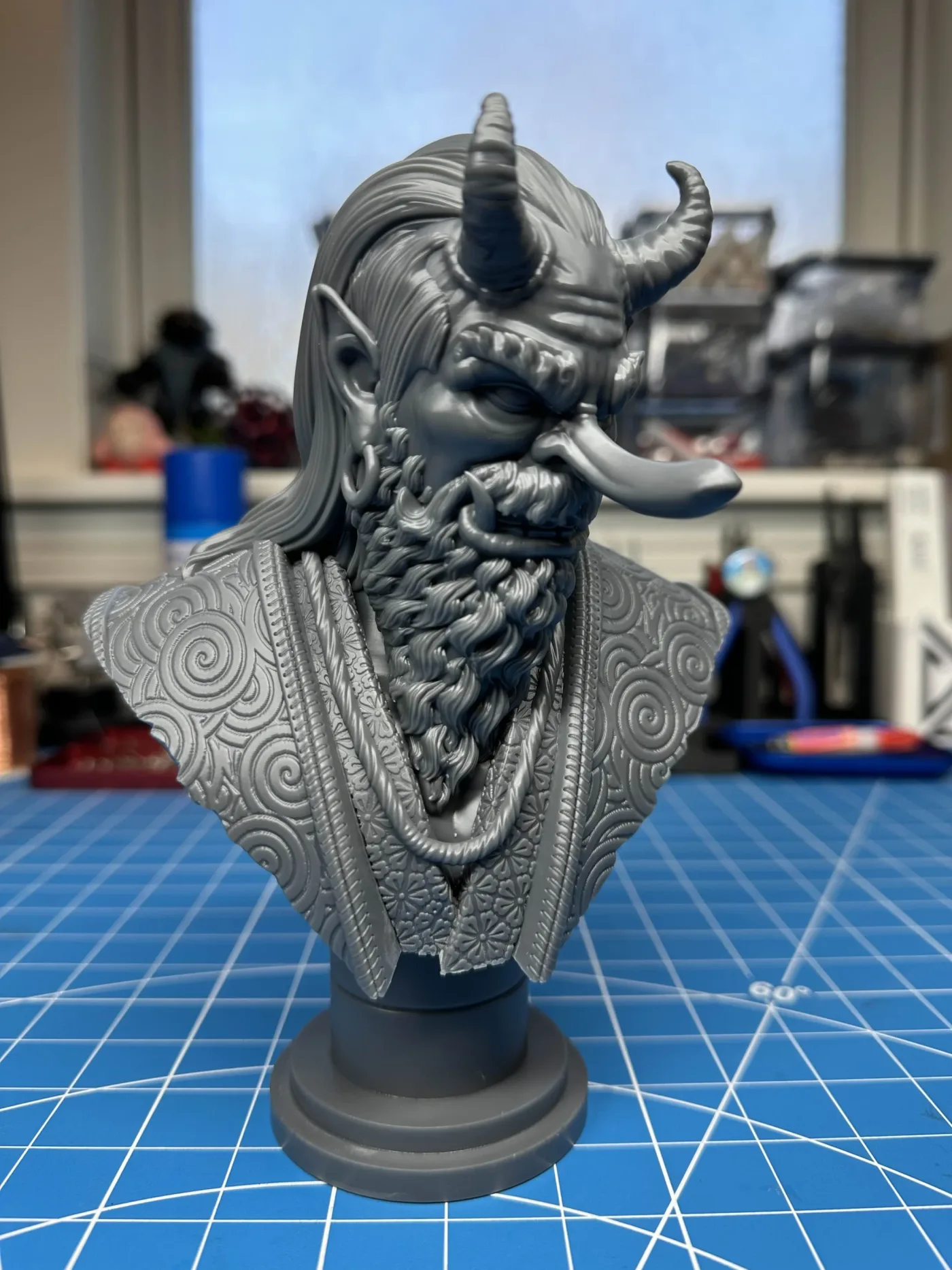 Tengu bust, the finished test print