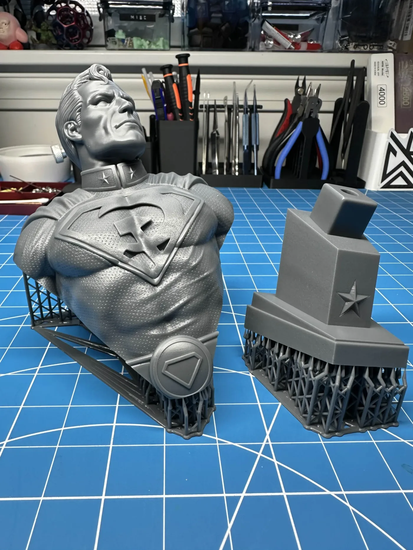 Red Son bust, straight off the plate