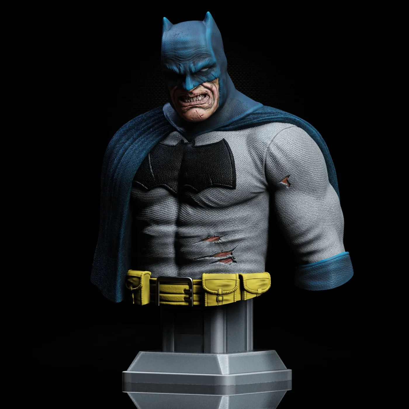 Frank Miller Batman bust, the digital sculpt