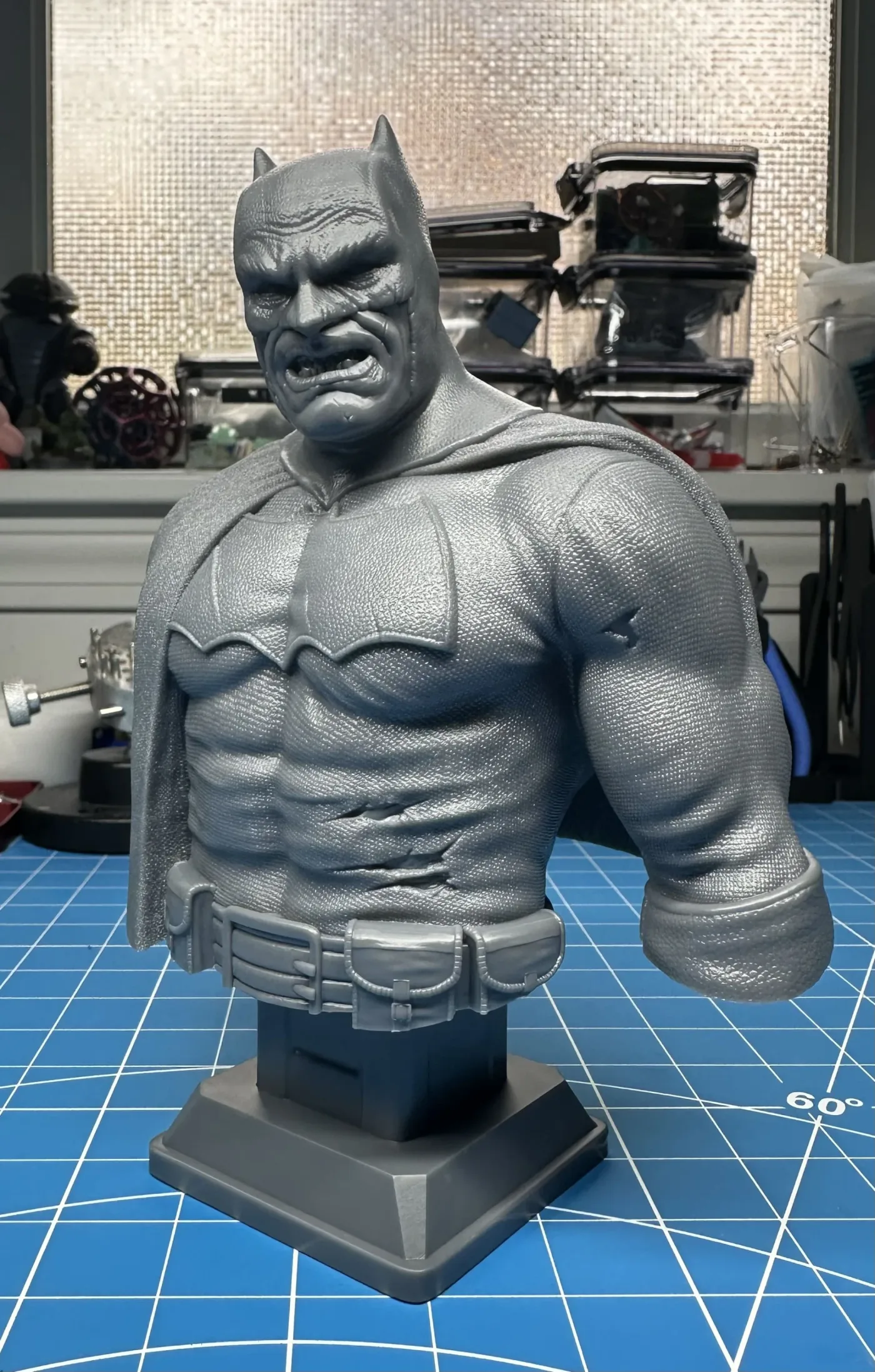 Frank Miller Batman bust, the finished test print