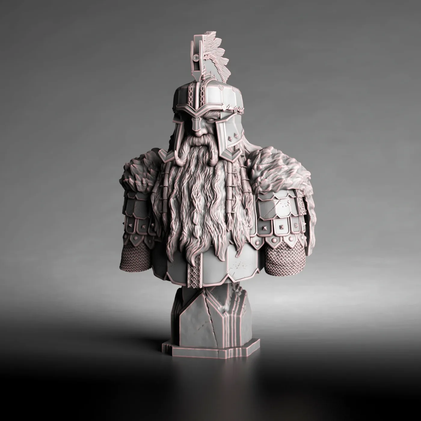 Dain Ironfoot Bust, the digital sculpt