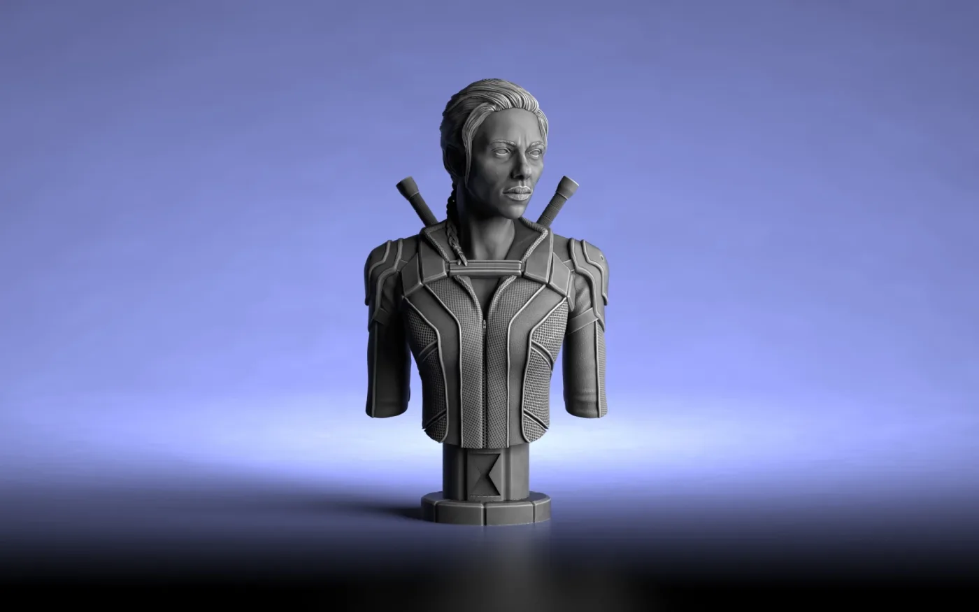 Black Widow Bust, the digital sculpt
