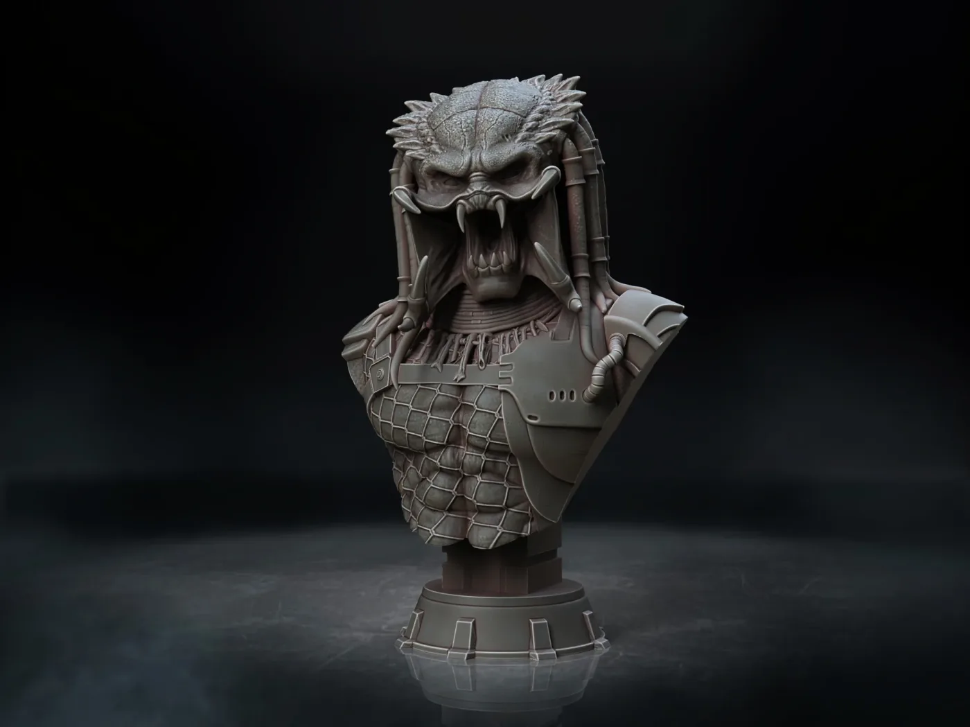 Predator Bust, the digital sculpt