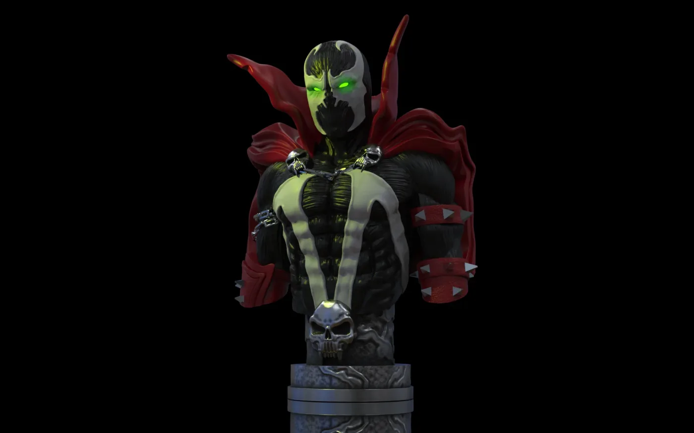 Spawn Bust, the digital sculpt
