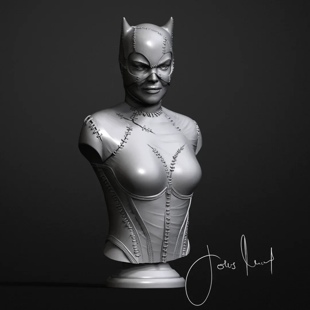 Catwoman (Tim Burton version), the digital sculpt