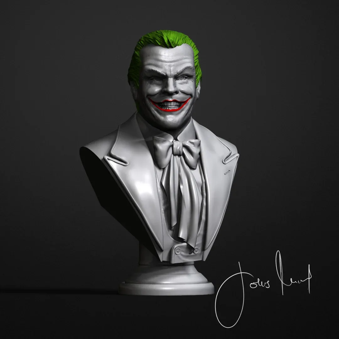 Joker (Tim Burton version), the digital sculpt