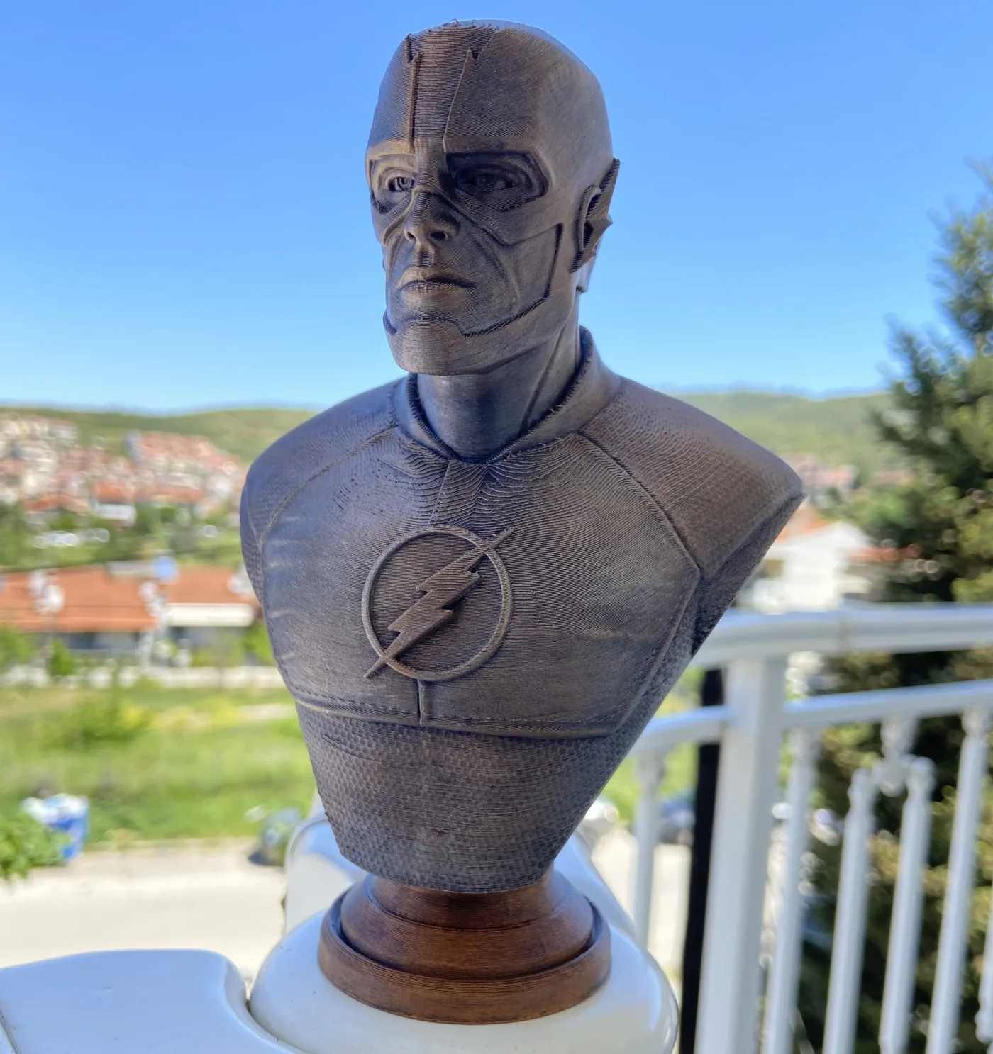 The Flash Bust, printed in resin