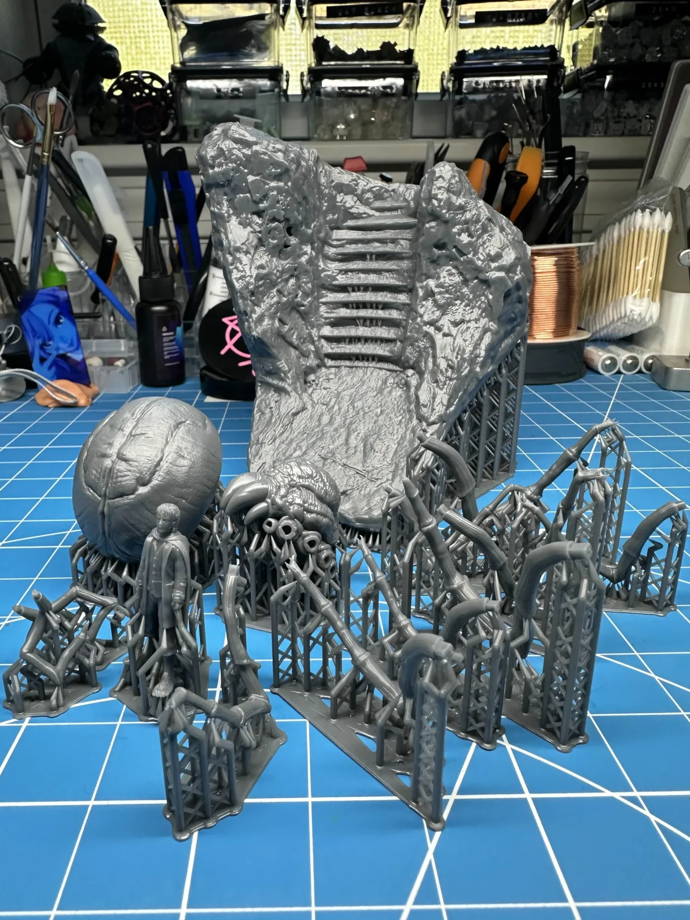 Shelob diorama, straight off the plate