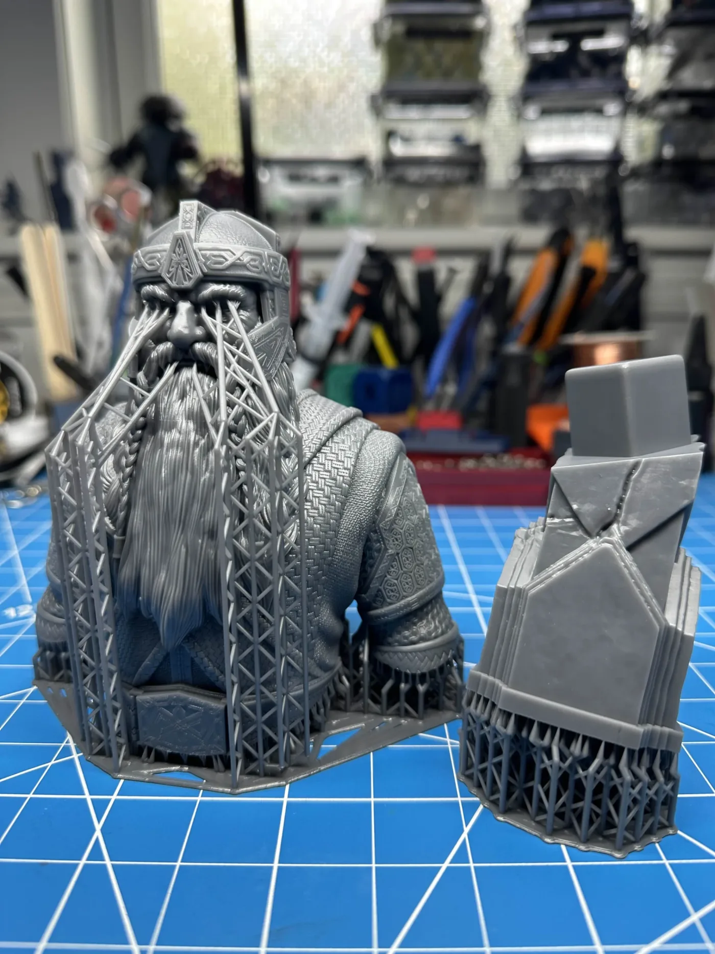 Gimli bust, straight off the plate