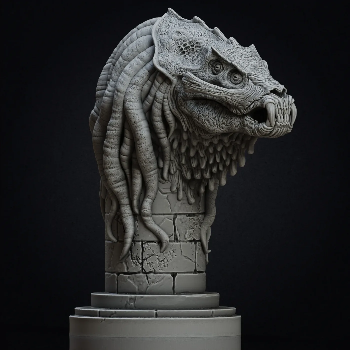 Sammael bust, the digital sculpt