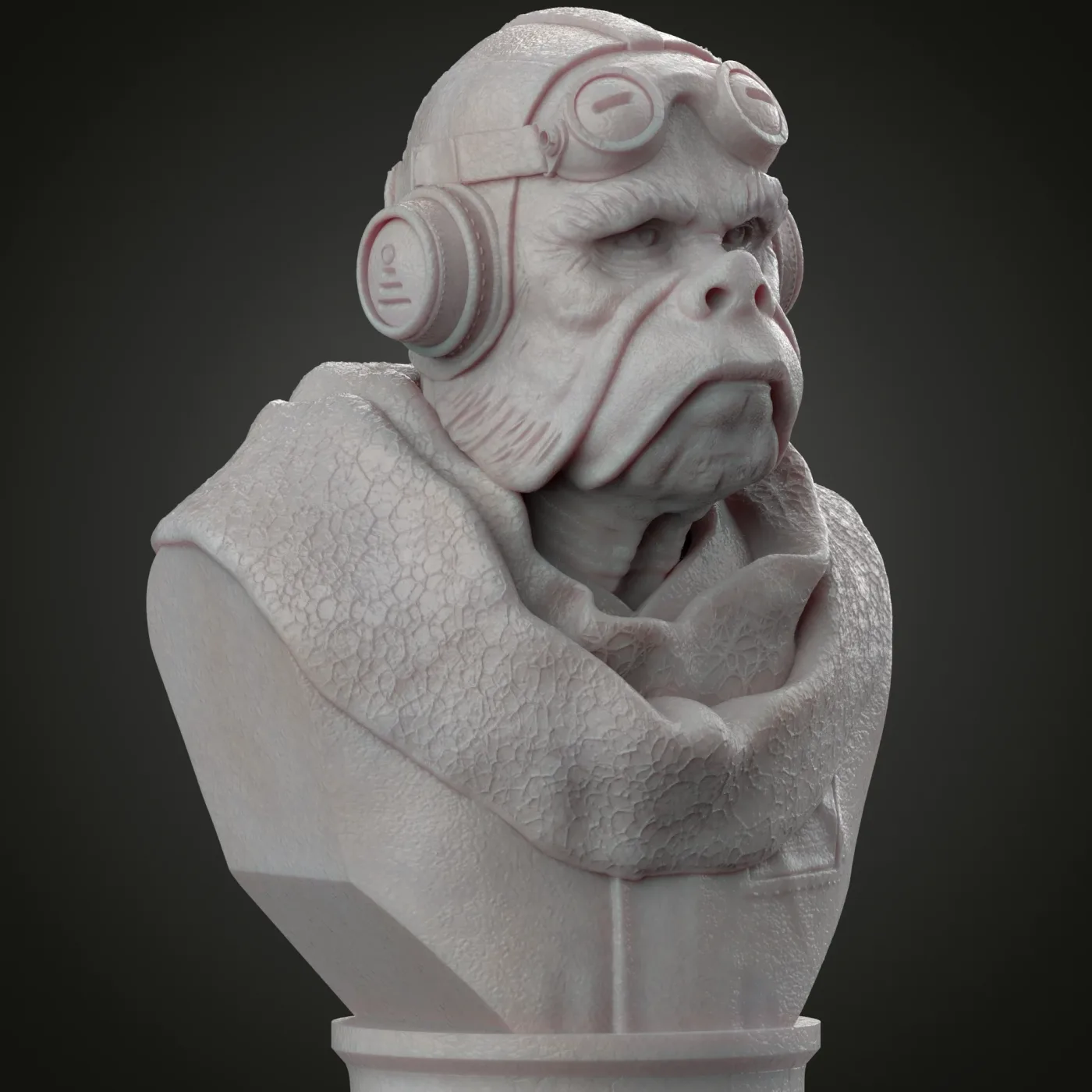 Kuiil Bust, the digital sculpt