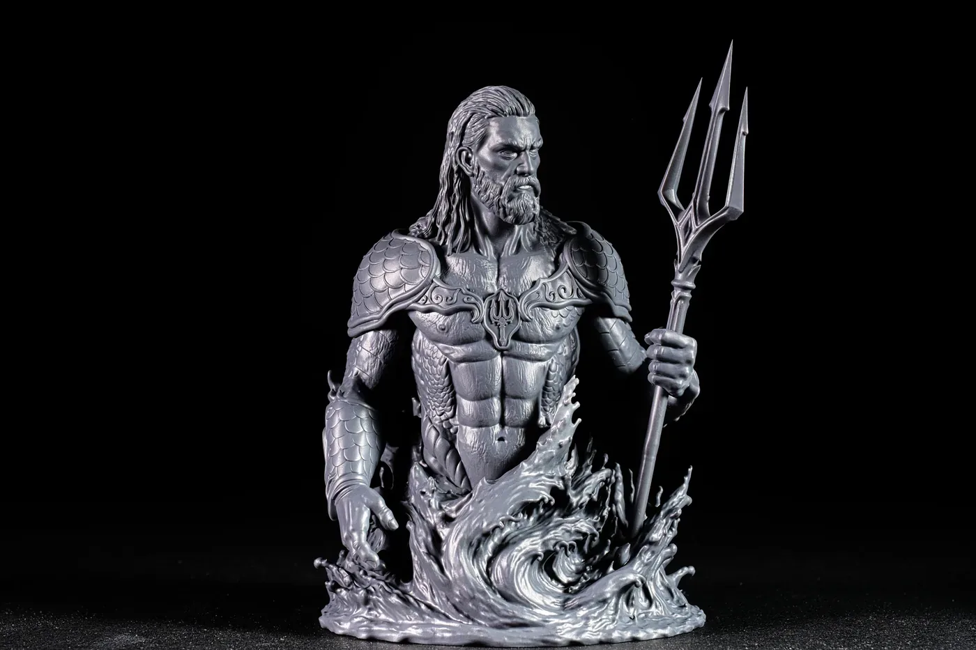 Poseidon, printed in resin