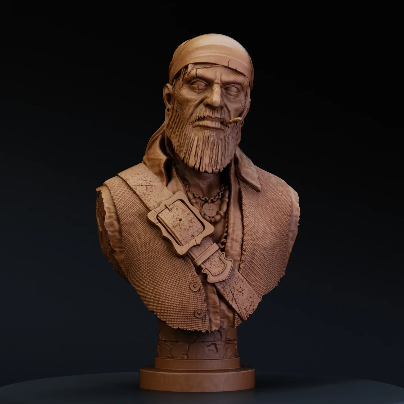 Silas Scarbeard, the digital sculpt