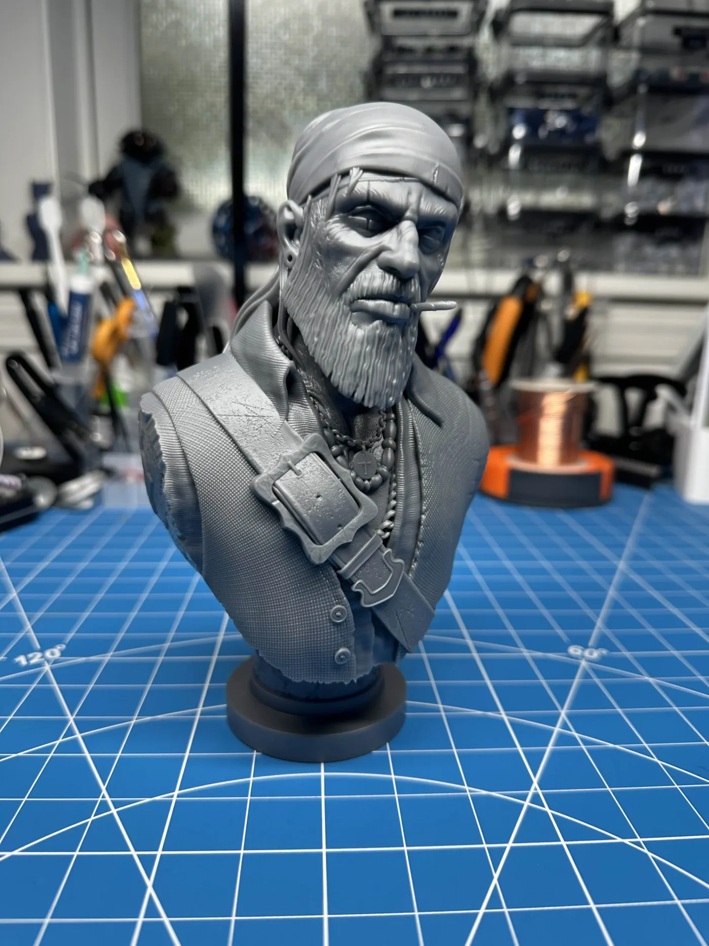 Silas Scarbeard, the finished test print