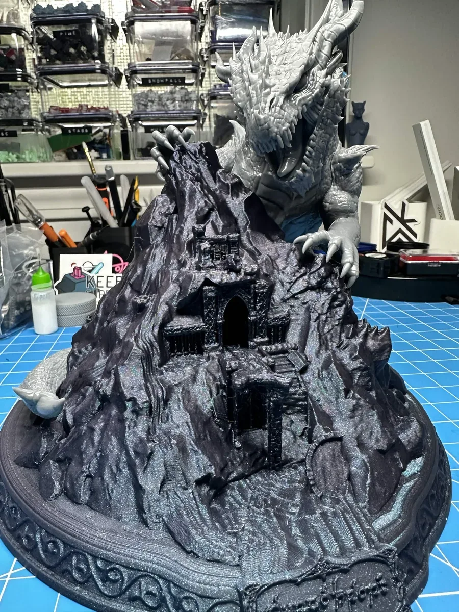 Glaurung Diorama, the finished test print