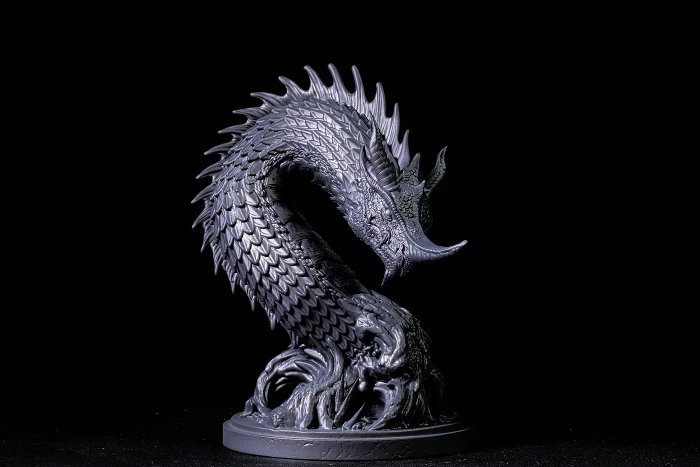 Blue Dragon bust, printed in resin
