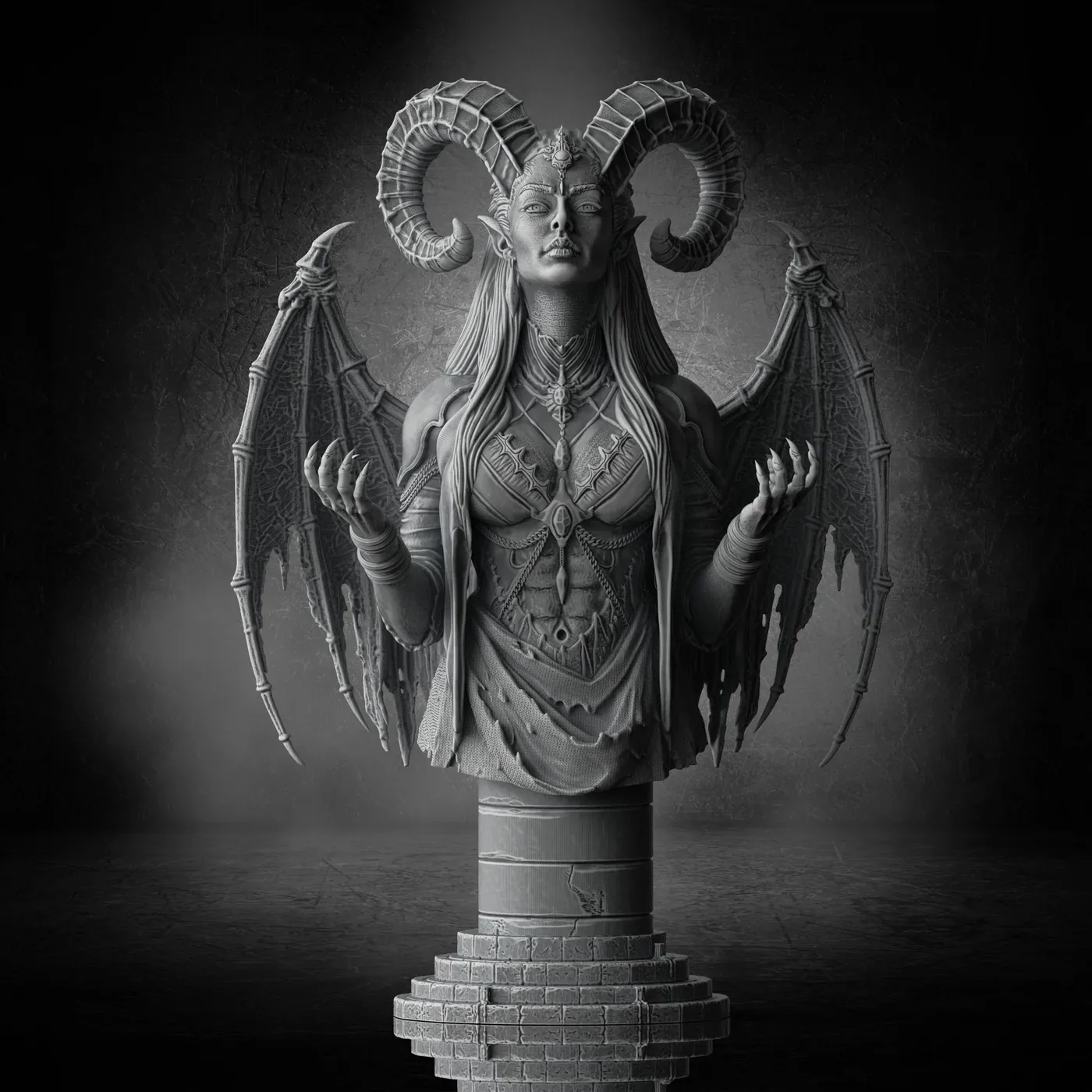 Succubus bust, the digital sculpt