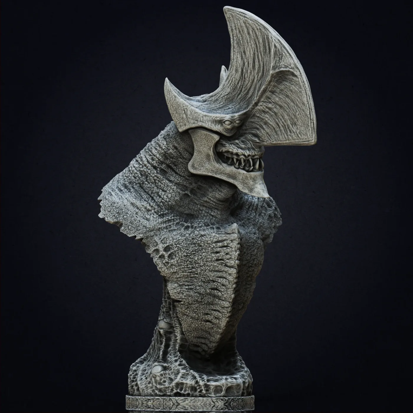 Trespasser Kaiju bust – Pacific Rim, the digital sculpt