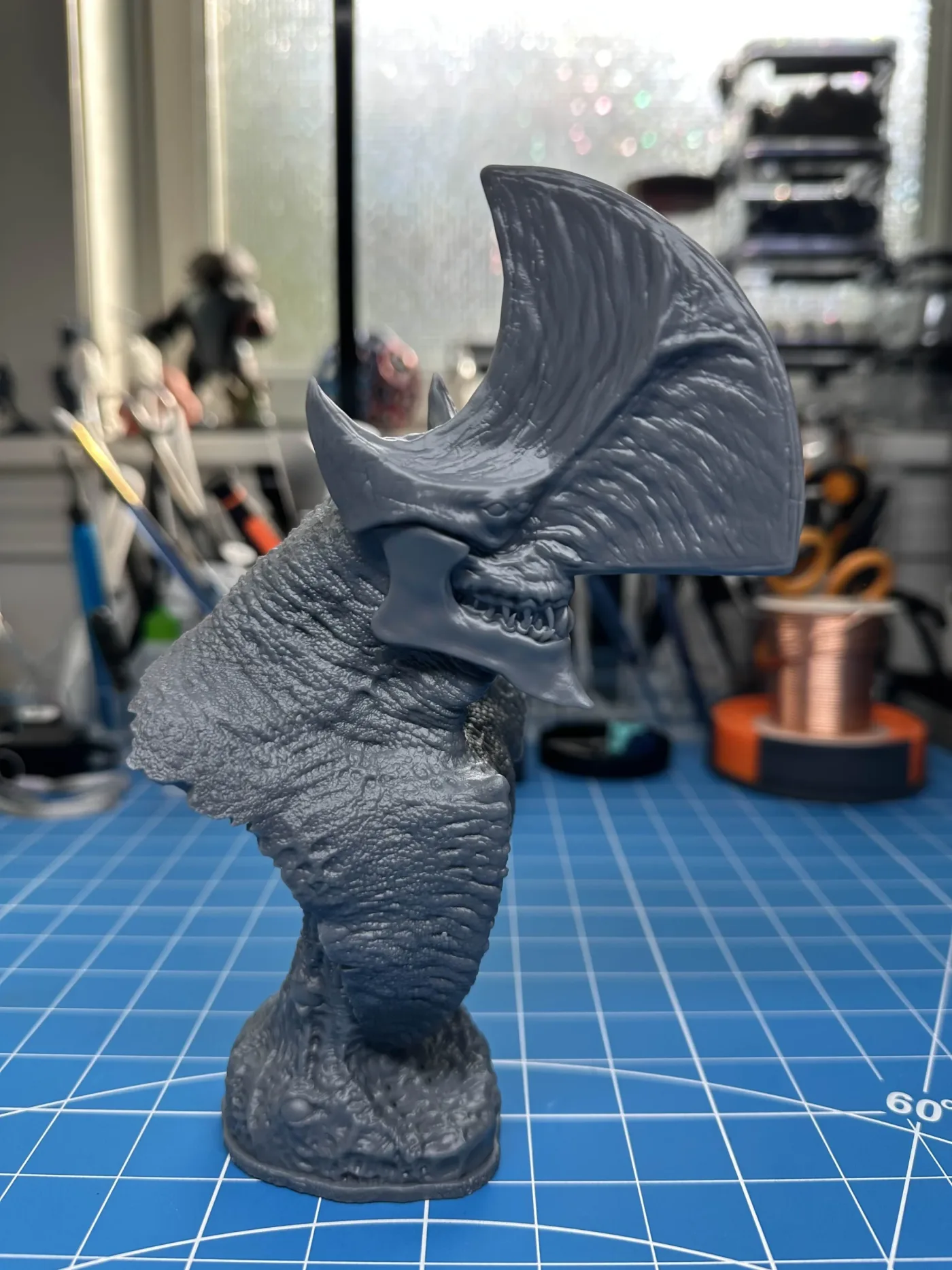 Trespasser Kaiju bust – Pacific Rim, the finished test print