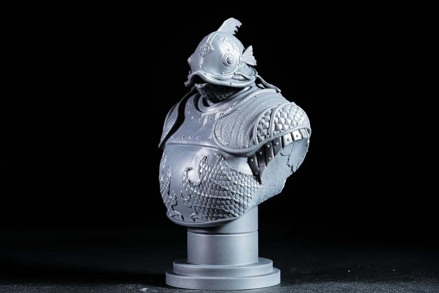 Sir Catfish, printed in resin