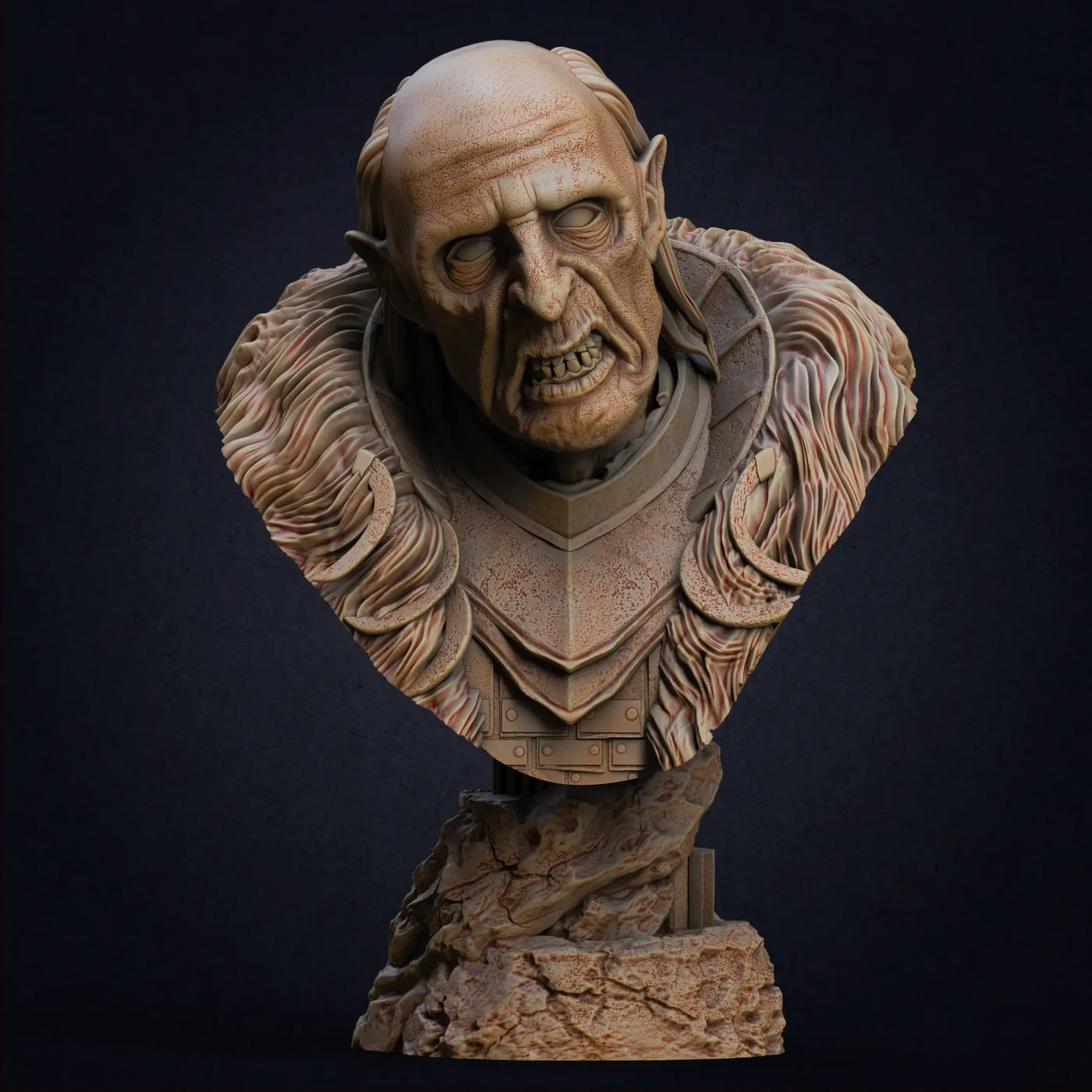 Grisnakh bust, the digital sculpt