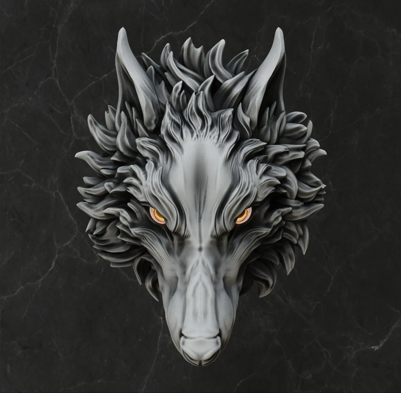 Wolf – Wall Decoration, the digital sculpt
