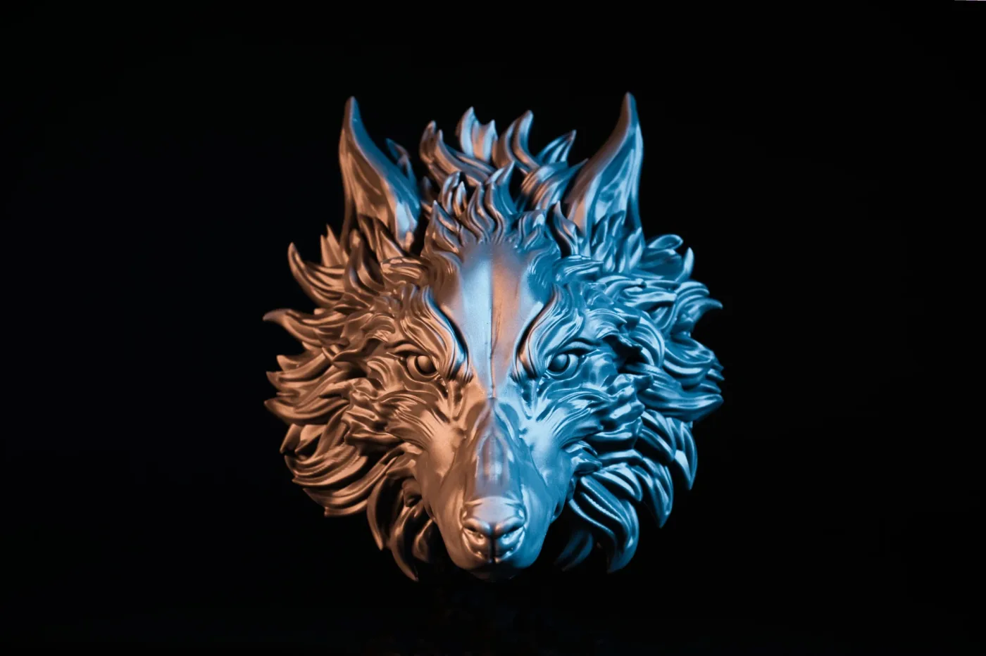 Wolf – Wall Decoration, printed in resin