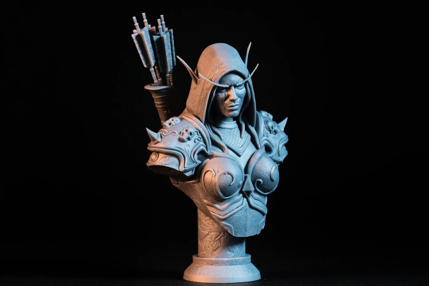 Sylvanas Windrunner, printed in resin
