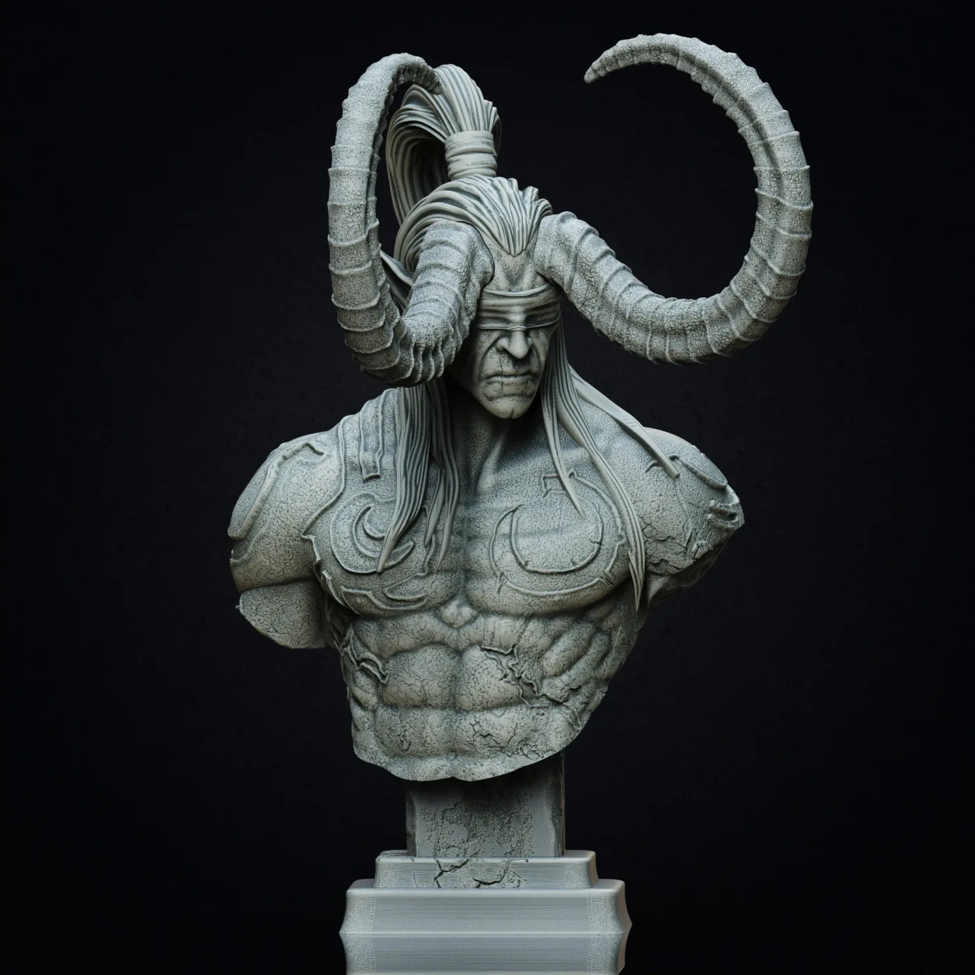 Illidan bust, the digital sculpt