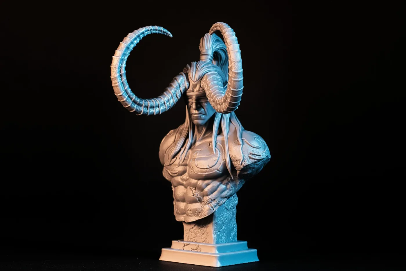 Illidan bust, printed in resin