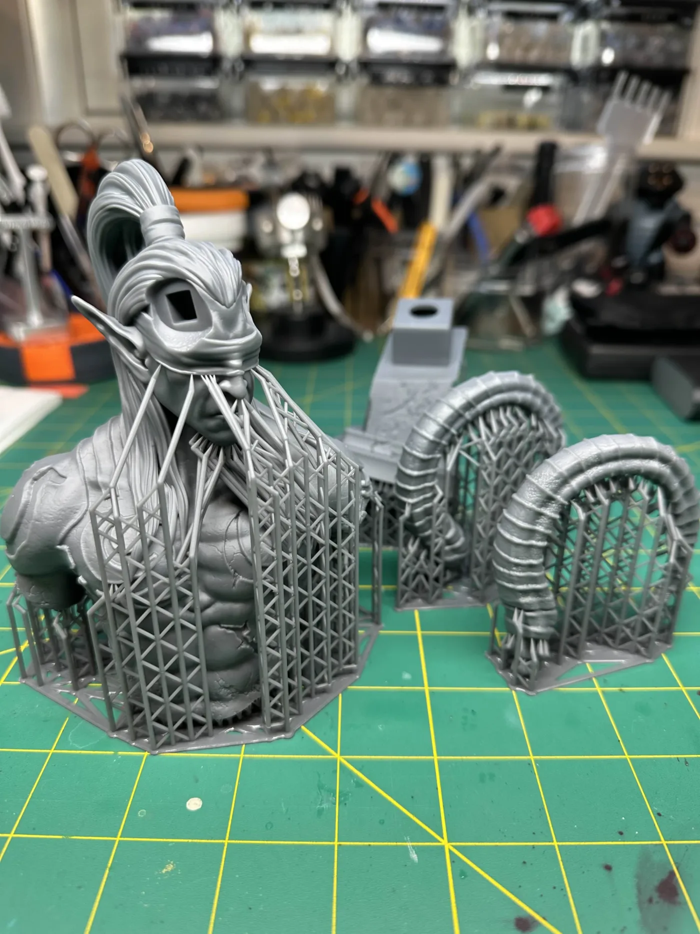 Illidan bust, straight off the plate