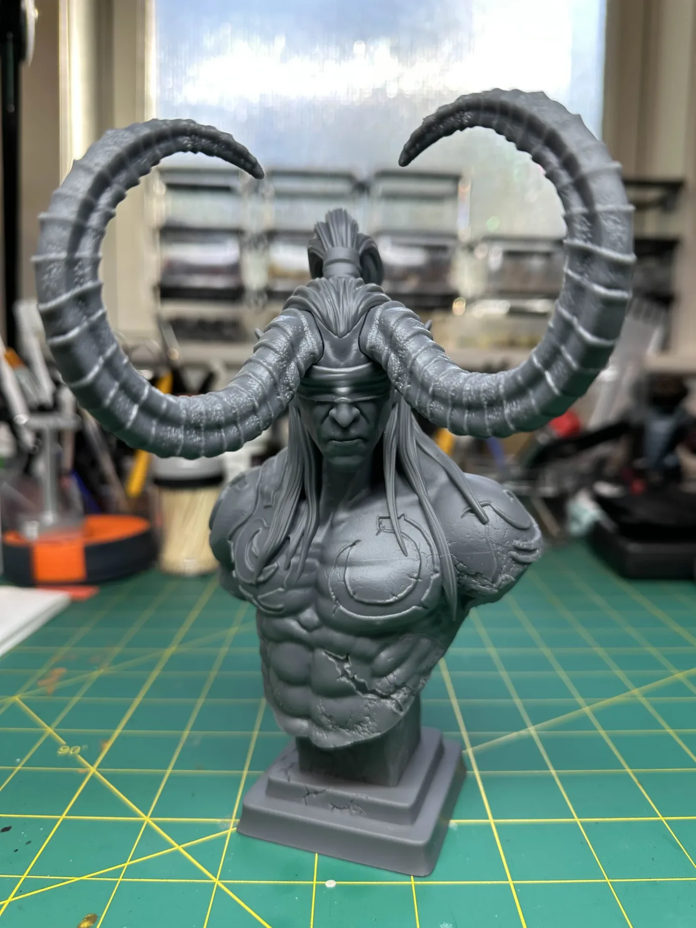 Illidan bust, the finished test print