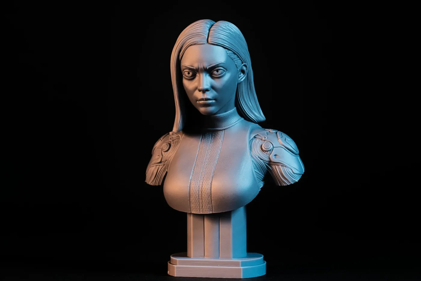 Alita bust, printed in resin