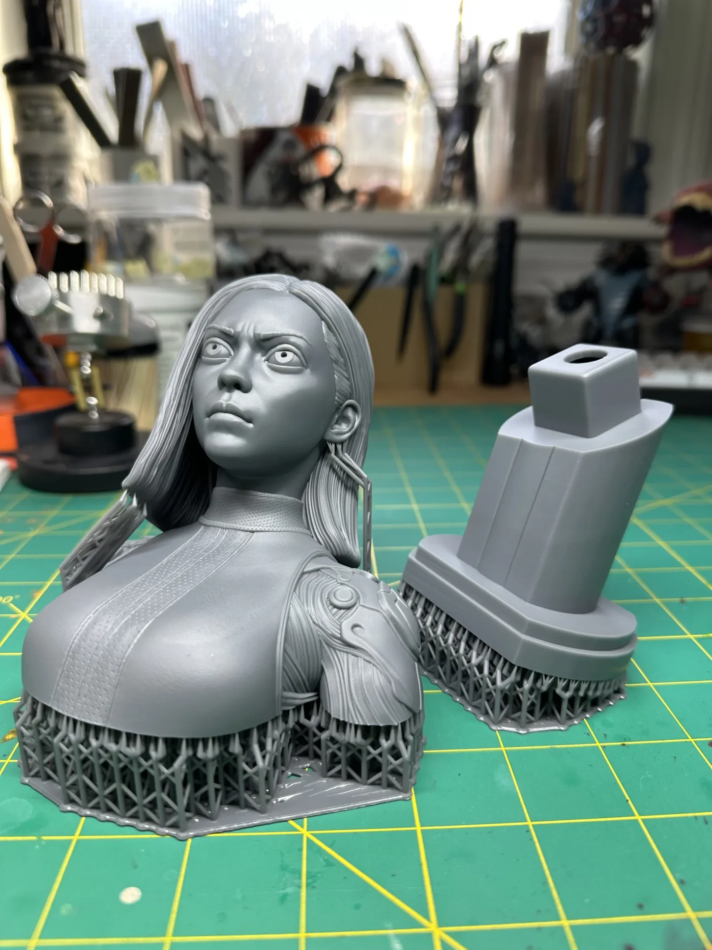 Alita bust, straight off the plate