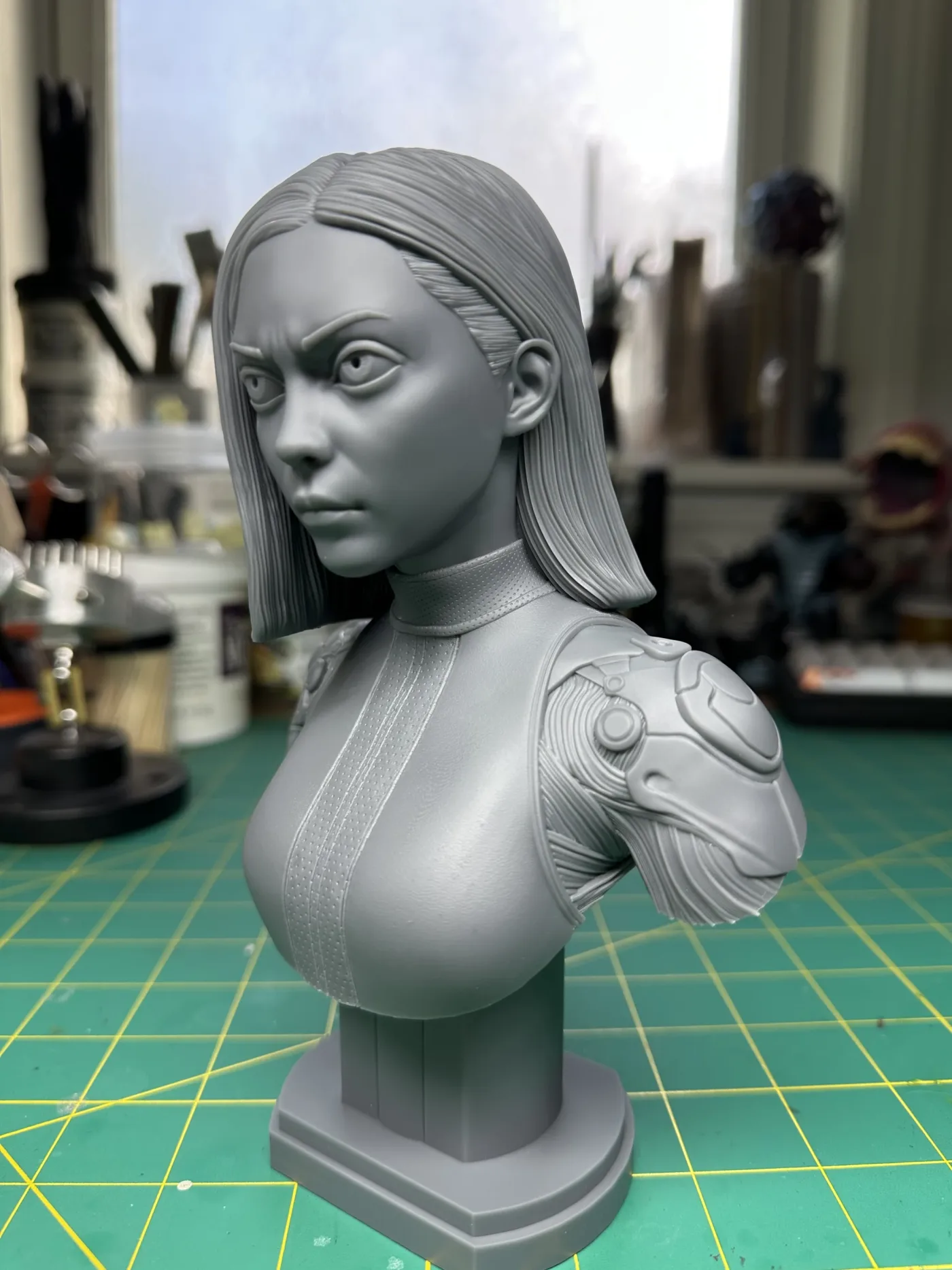 Alita bust, the finished test print