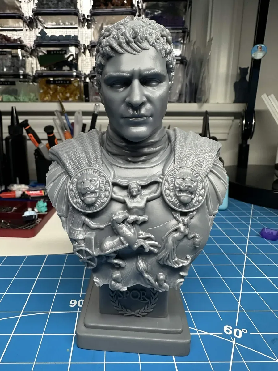 Commodus bust, the finished test print