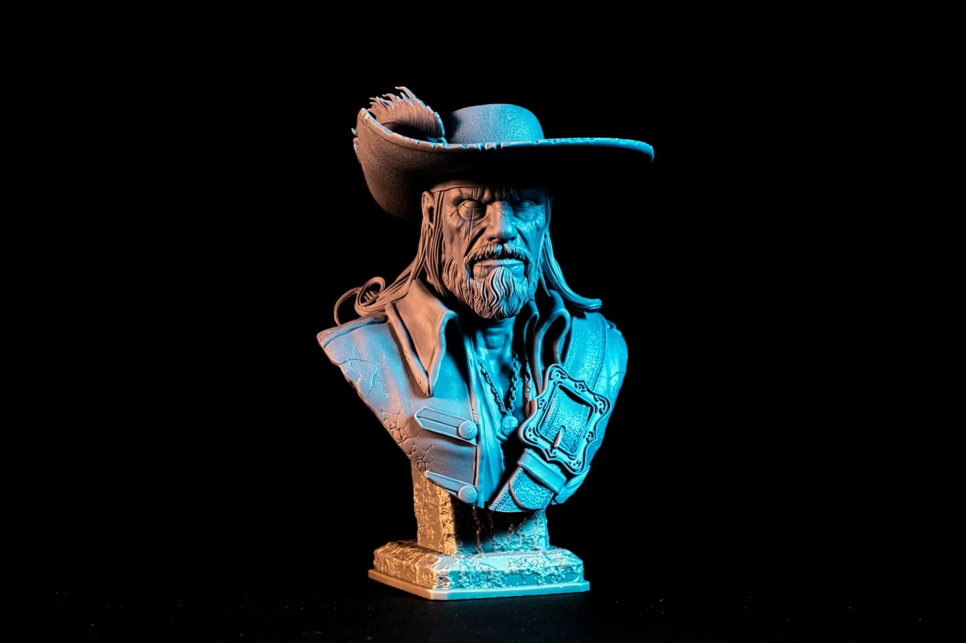 Otis Costa bust, printed in resin