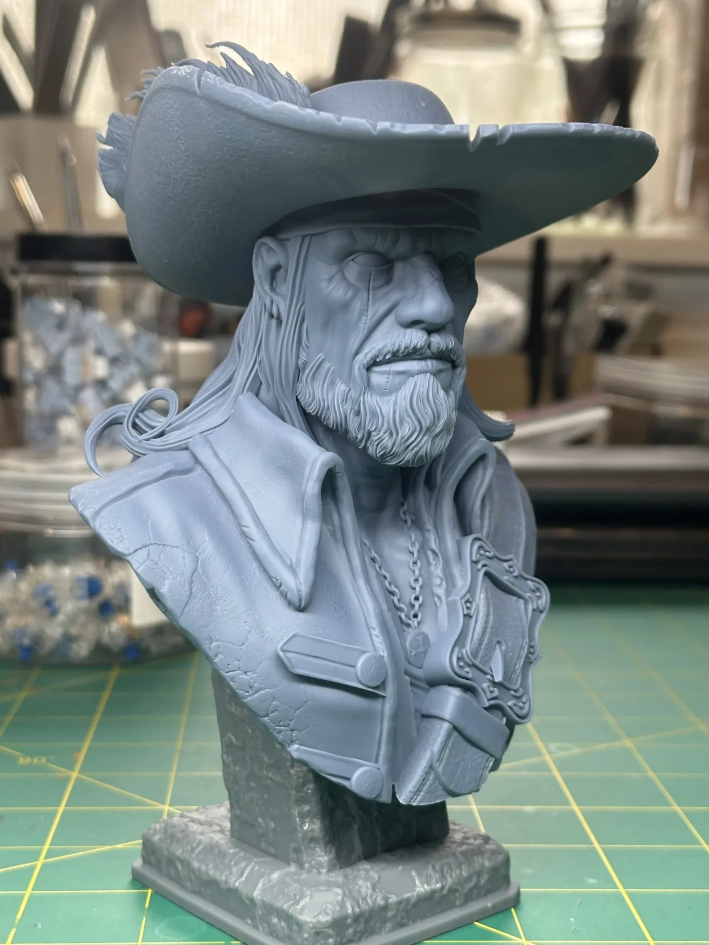 Otis Costa bust, the finished test print