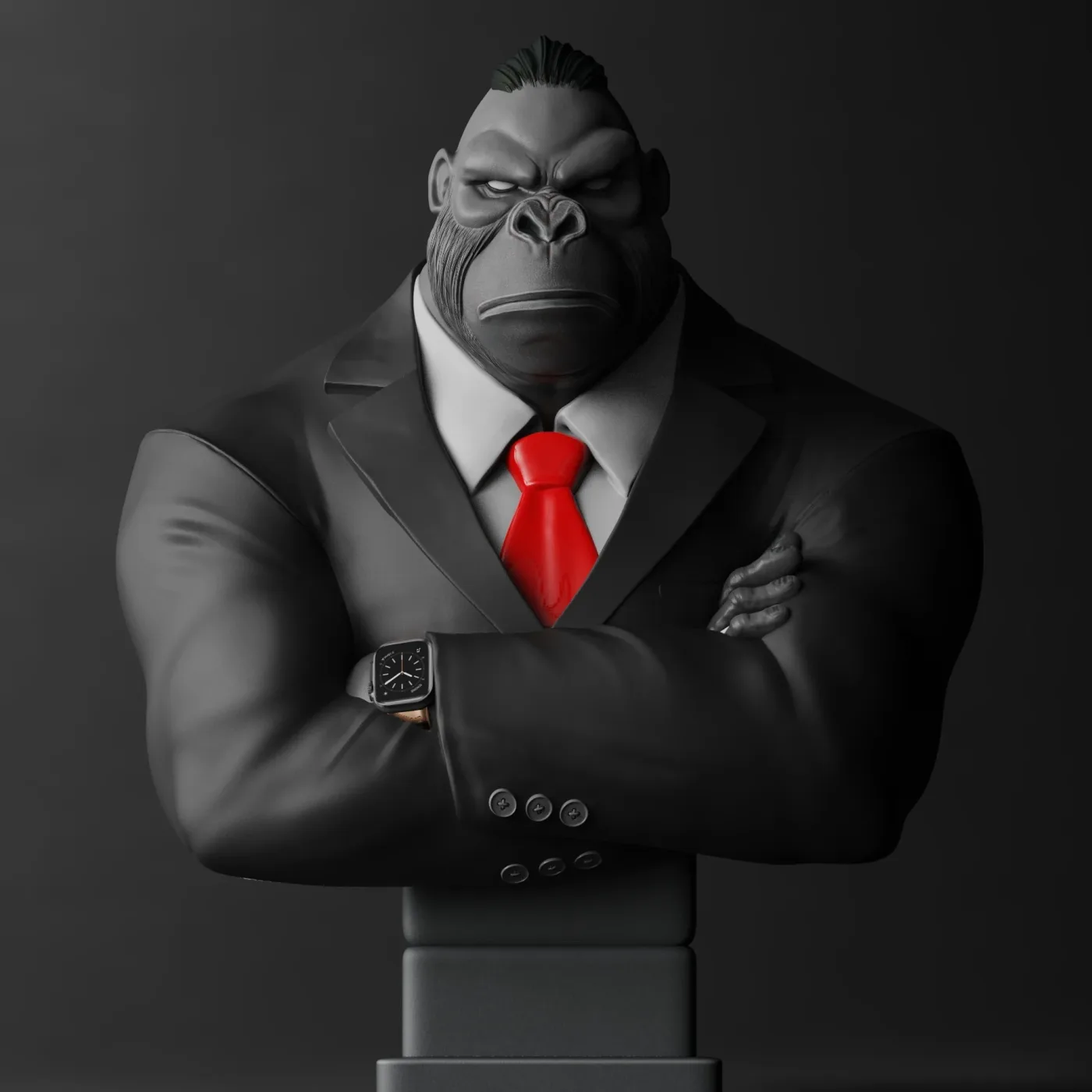 Gorilla Boss, the digital sculpt