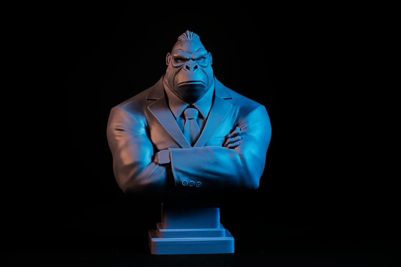 Gorilla Boss, printed in resin