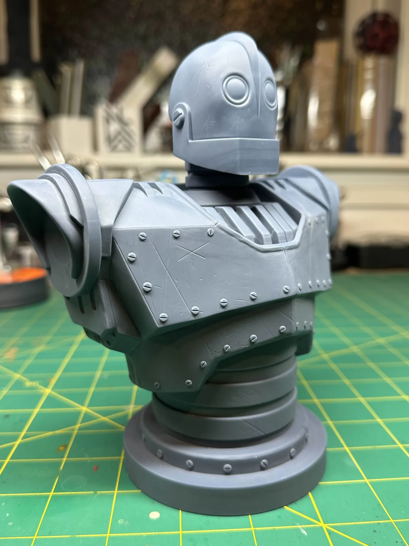 Iron Giant bust, the finished test print