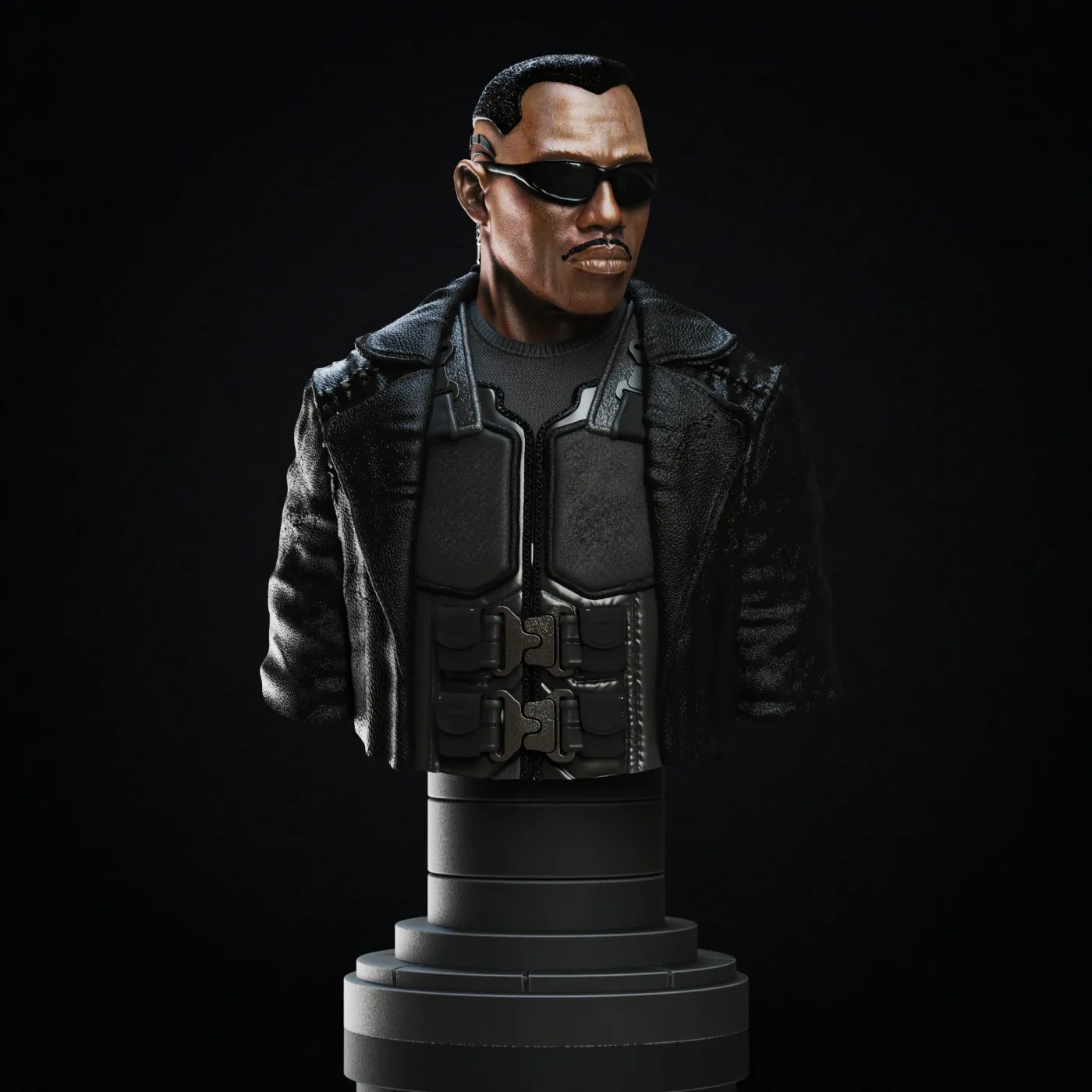 Blade Bust, the digital sculpt