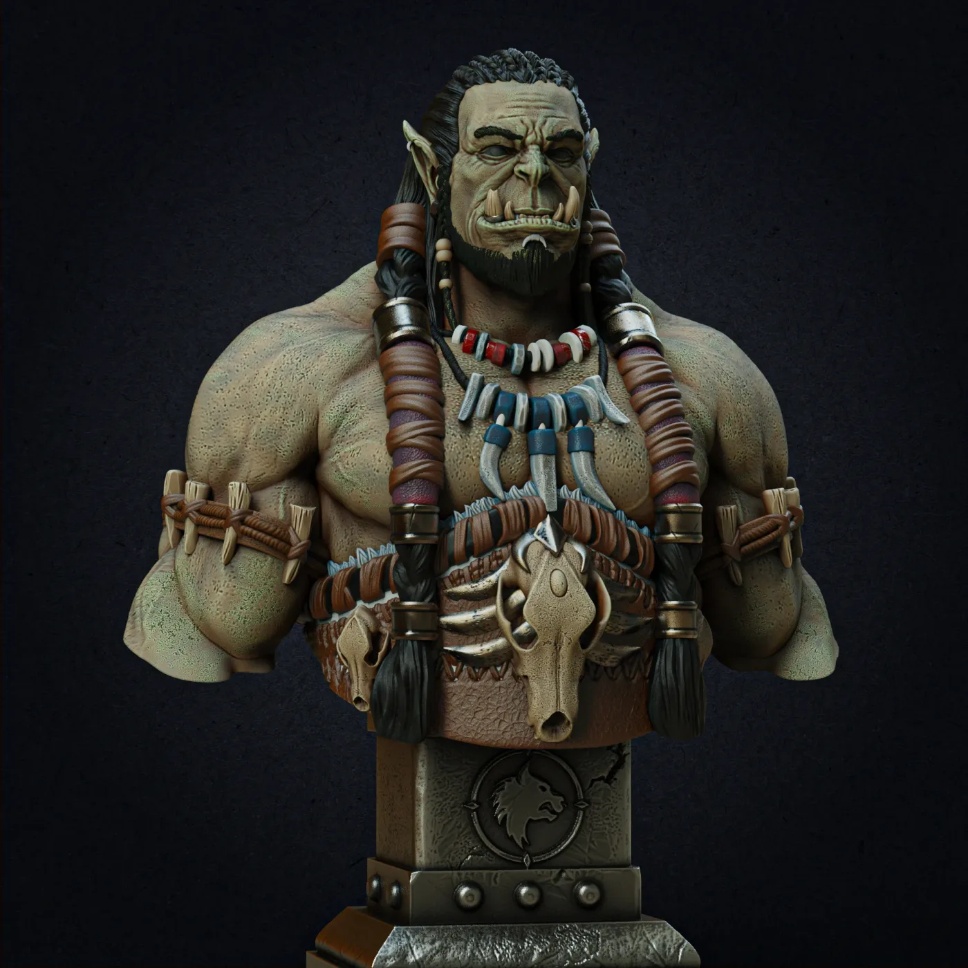 Durotan Bust, the digital sculpt