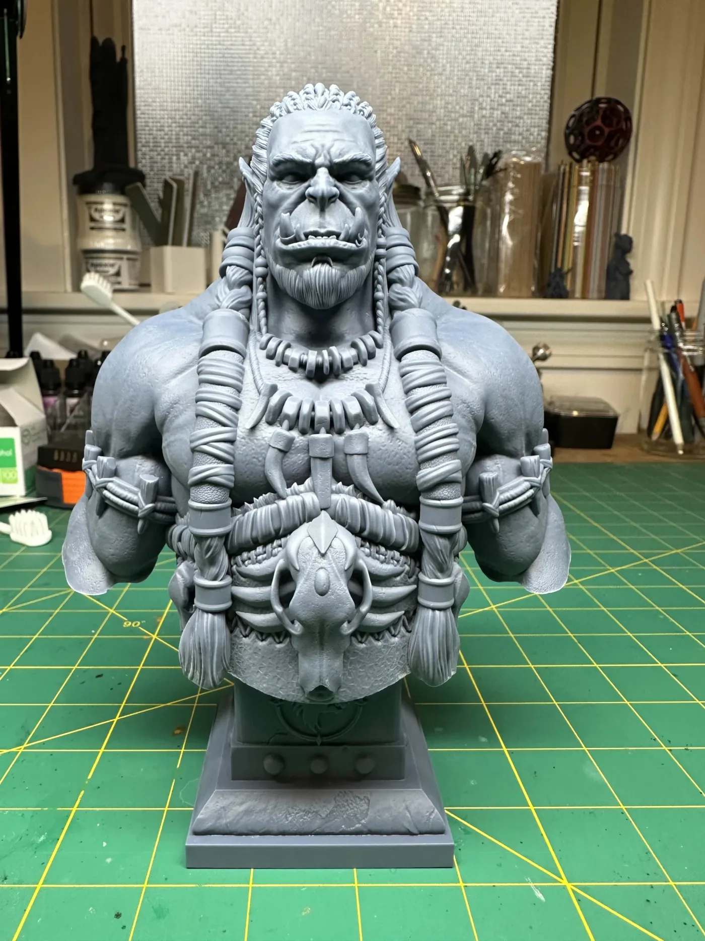 Durotan Bust, the finished test print