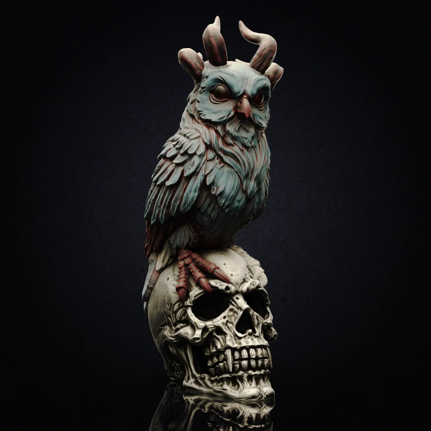 Demon Owl, the digital sculpt
