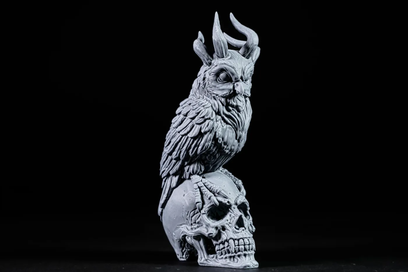 Demon Owl, printed in resin
