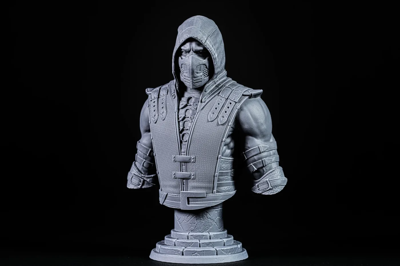 Scorpion Bust, printed in resin