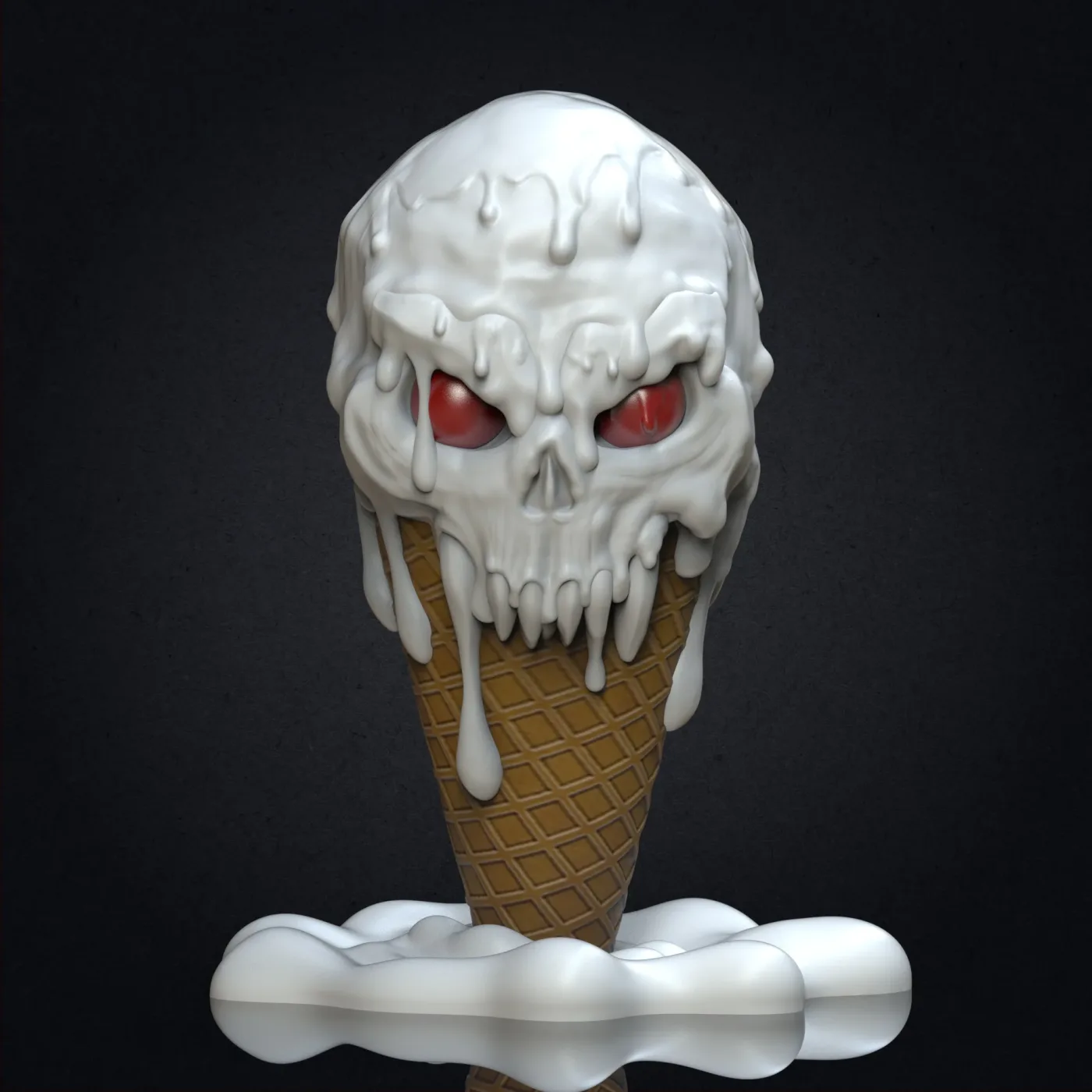 Skull & Cones, the digital sculpt