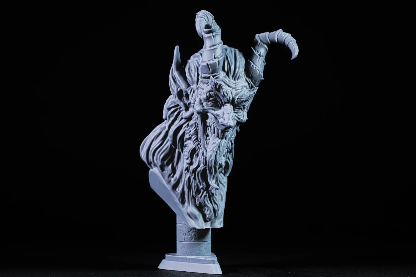 Krampus bust, printed in resin