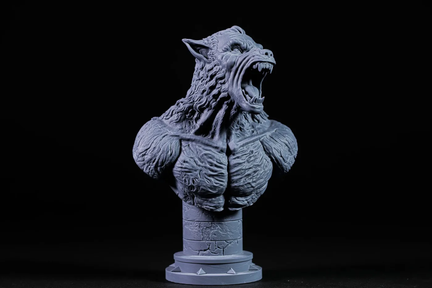 Werewolf bust, printed in resin